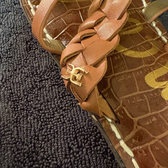Sam Edelman Brown Garvie Braided Strap Flat Sandals Size 6.5 M - Picture 11 of 15